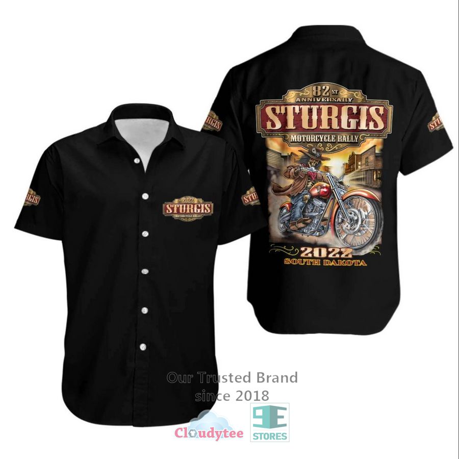 2022 Sturgis Motorcycle Rally Skull Lava Hawaiian Shirt