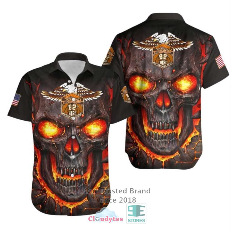 2022 Sturgis Motorcycle Rally Native Skull Hawaiian Shirt