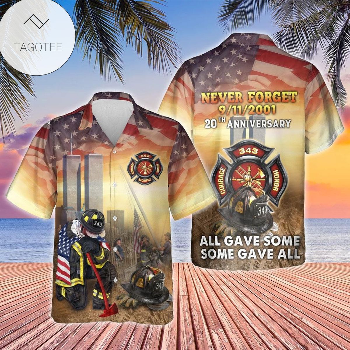 343 Firefighters The Brave Of 9/11 Hawaiian Shirt