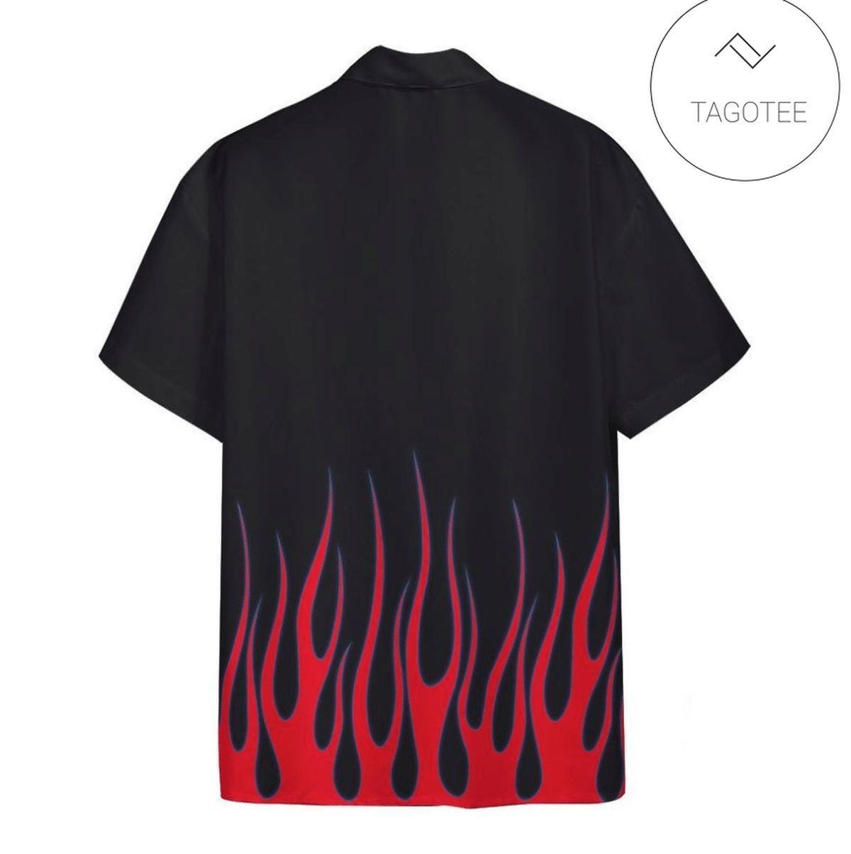 3D AOP Fire Rod Flames Custom Short Sleeve Shirt