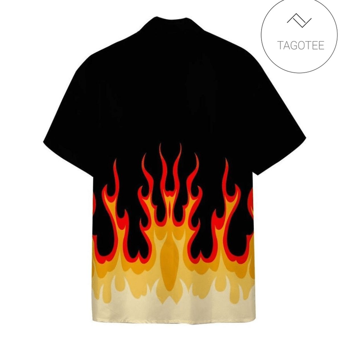 3D AOP Blue Rod Flames Custom Short Sleeve Shirt