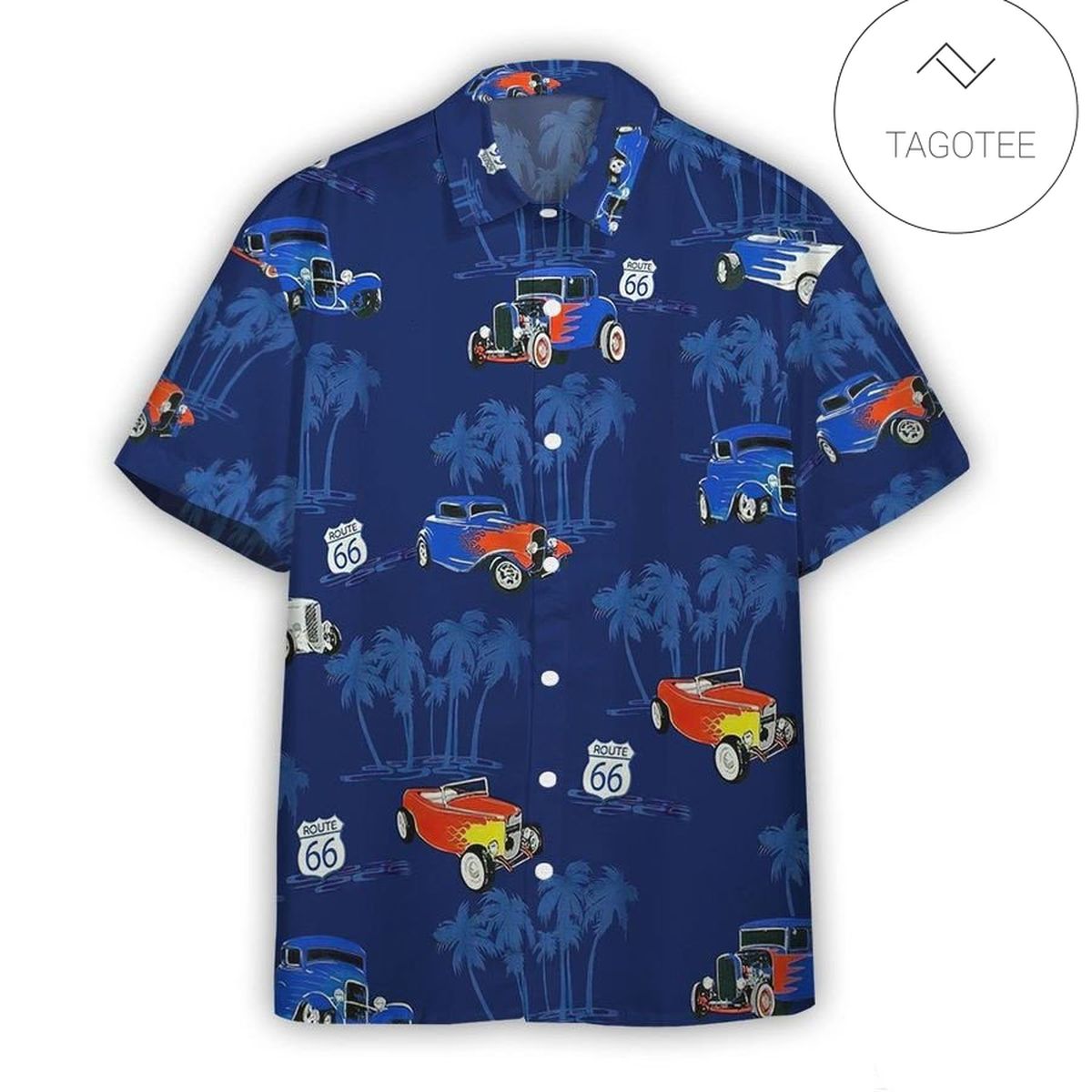 3D AOP Graphic Vintage Car Rod Custom Hawaiian Shirt