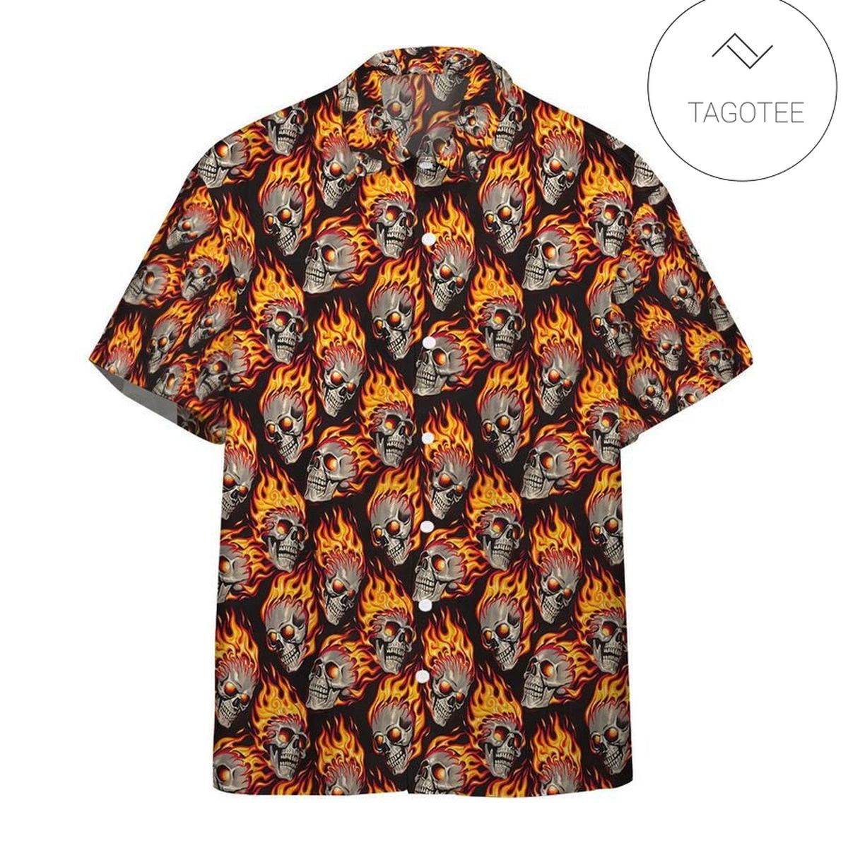 3D AOP Rod Flame Bowling Custom Name Hawaiian Shirt