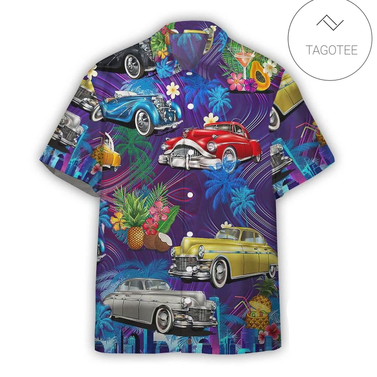 3D AOP Vintage Rod Custom Hawaiian Shirt