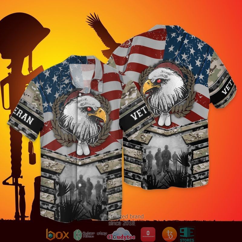 4th Of July Independence Day American Firefighter Eagle Hawaiian Shirt