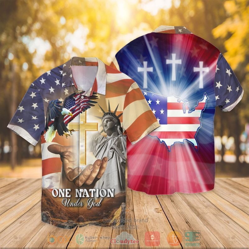 4th Of July Independence Day American Flag Baseball Short Sleeve Hawaiian shirt