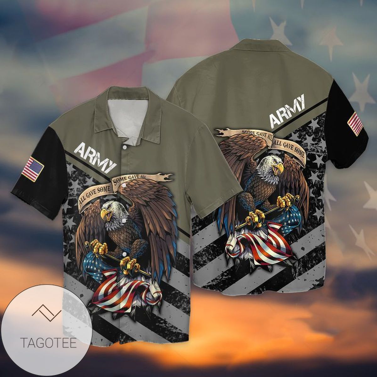 4th Of July Independence Day Deer Hunting For Men And Women Graphic Print Short Sleeve Hawaiian Casual Shirt