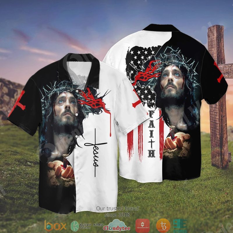 4th Of July Independence Day Jesus Short Sleeve Hawaiian Shirt