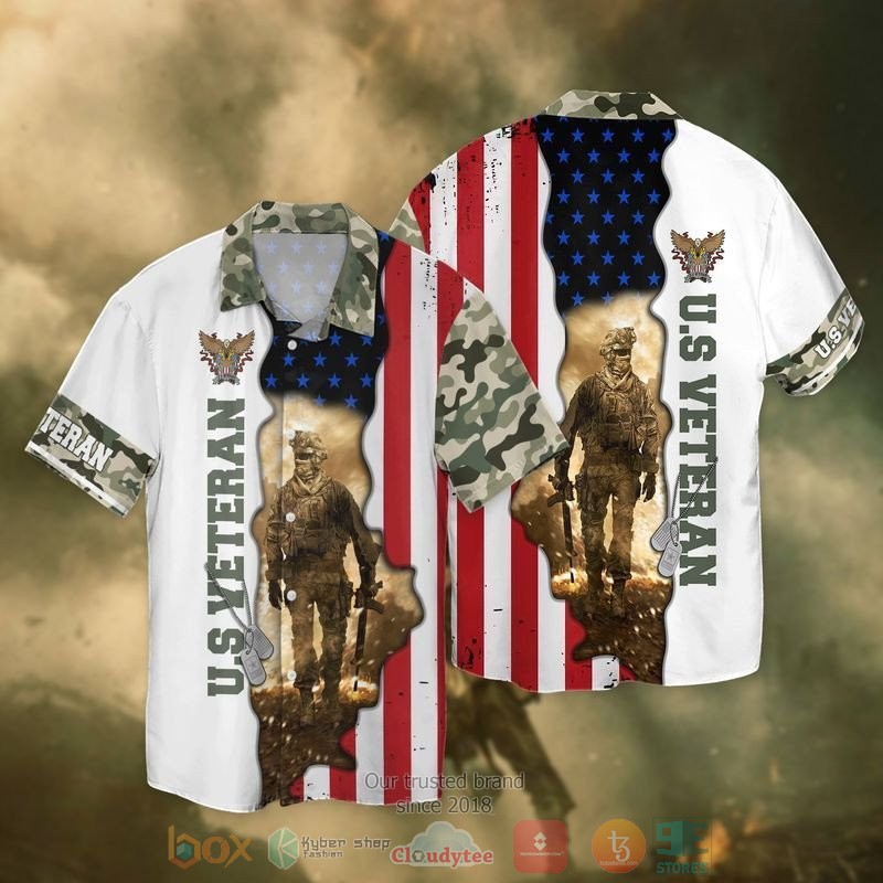 4th Of July Independence Day Memorial Day Eagle And Jesus Honor The Fallen Hawaiian Shirt