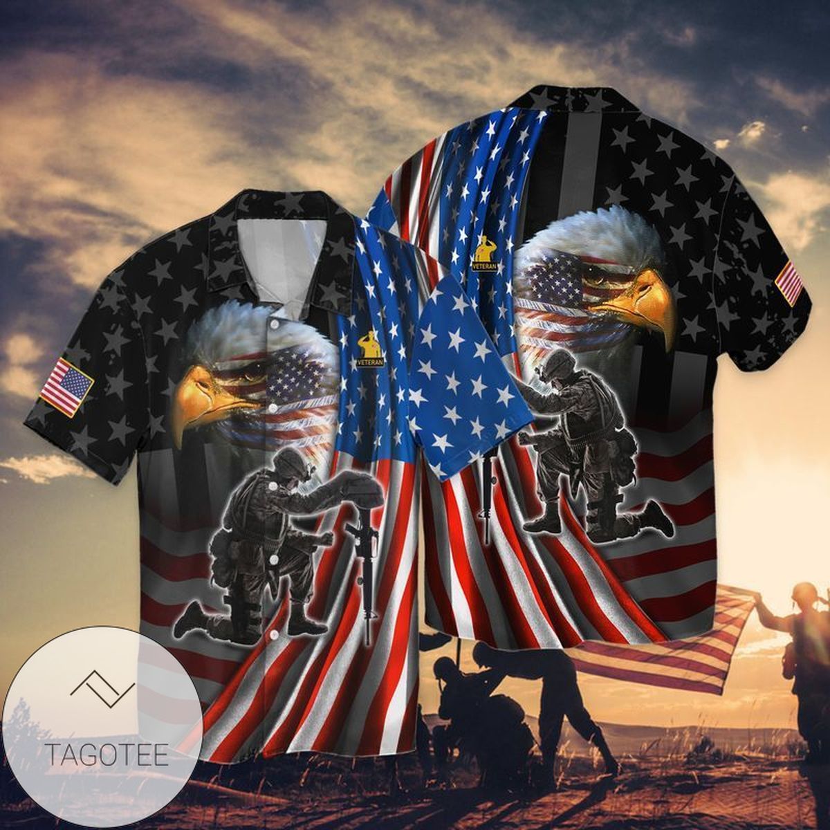 4th Of July Independence Day Memorial Day Army Retired Under New Management See Spouse Graphic Print Short Sleeve Hawaiian Casual Shirt