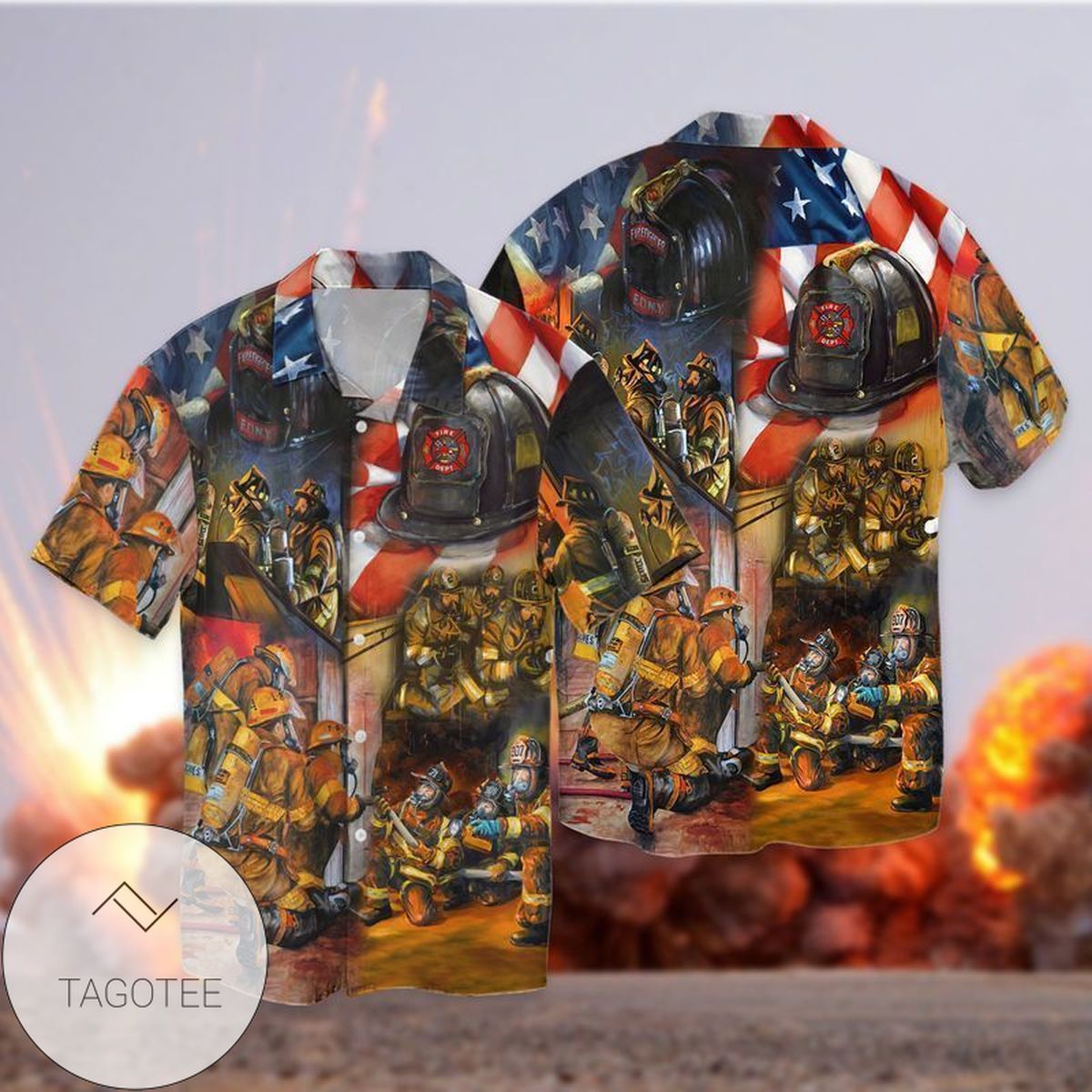 4th Of July Independence Day Memorial Day Eagle And Jesus  Honor The Fallen Graphic Print Short Sleeve Hawaiian Casual Shirt