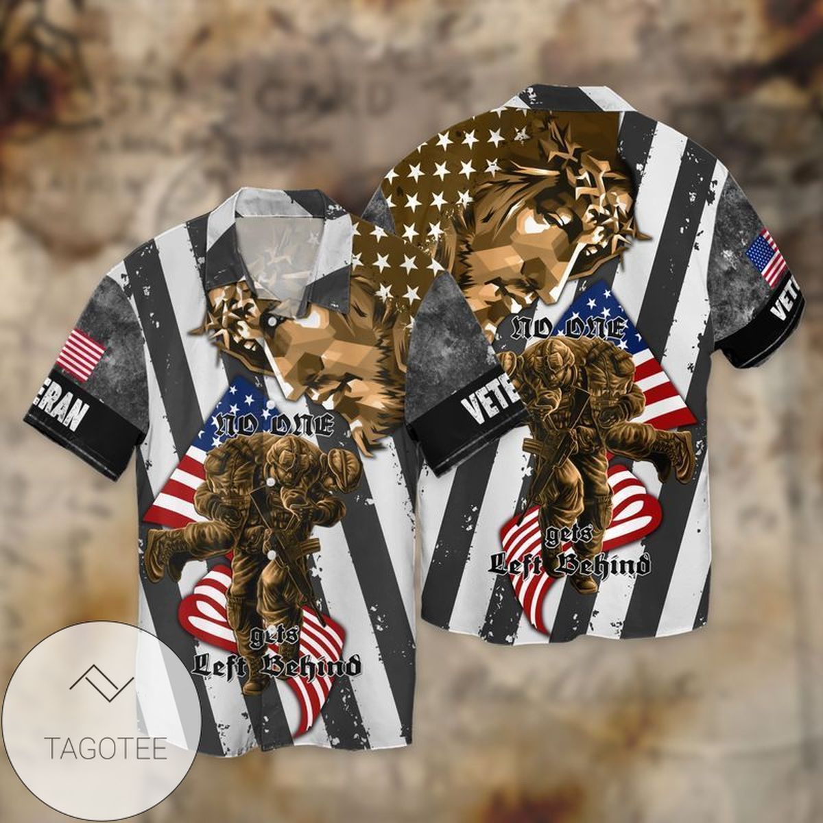 4th Of July Independence Day Memorial Day I Took A DNA Test Veterans Are My Brothers Graphic Print Short Sleeve Hawaiian Casual Shirt