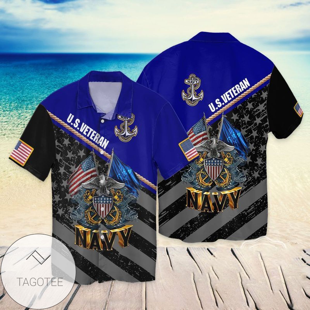 4th Of July Independence Day Memorial Day Veteran Graphic Print Short Sleeve Hawaiian Casual Shirt