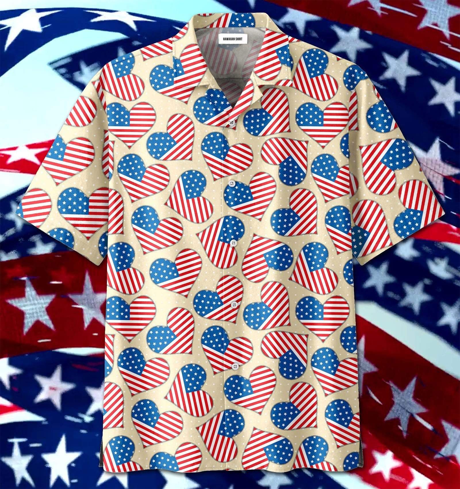 4th Of July Hawaiian Shirt Set For Men Women