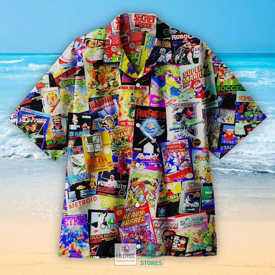 8-Bit Armageddon Retro Video Game Casual Hawaiian Shirt