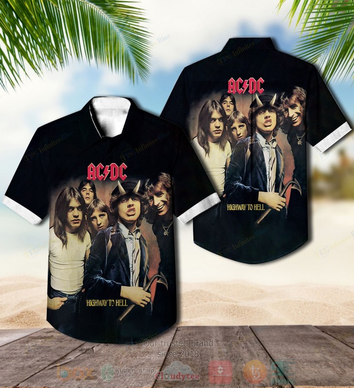 AC DC band High Voltage Hawaiian Shirt