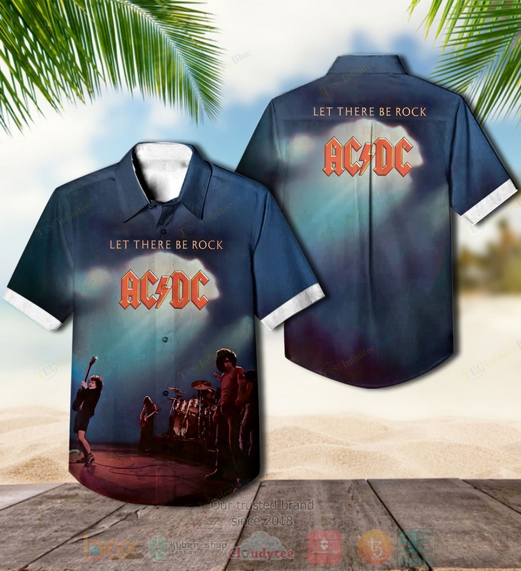 AC DC Band Red Black Hawaiian Shirt