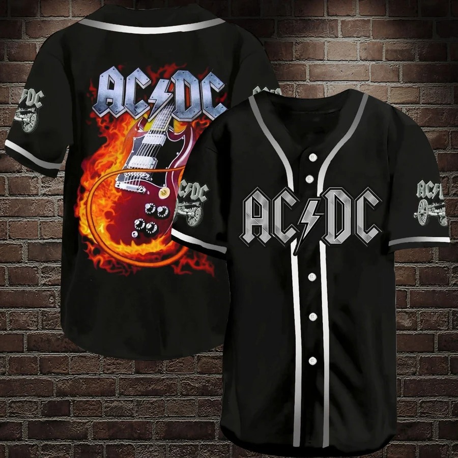 ACDC Got My Bell Rock Band Baseball Jersey Shirt