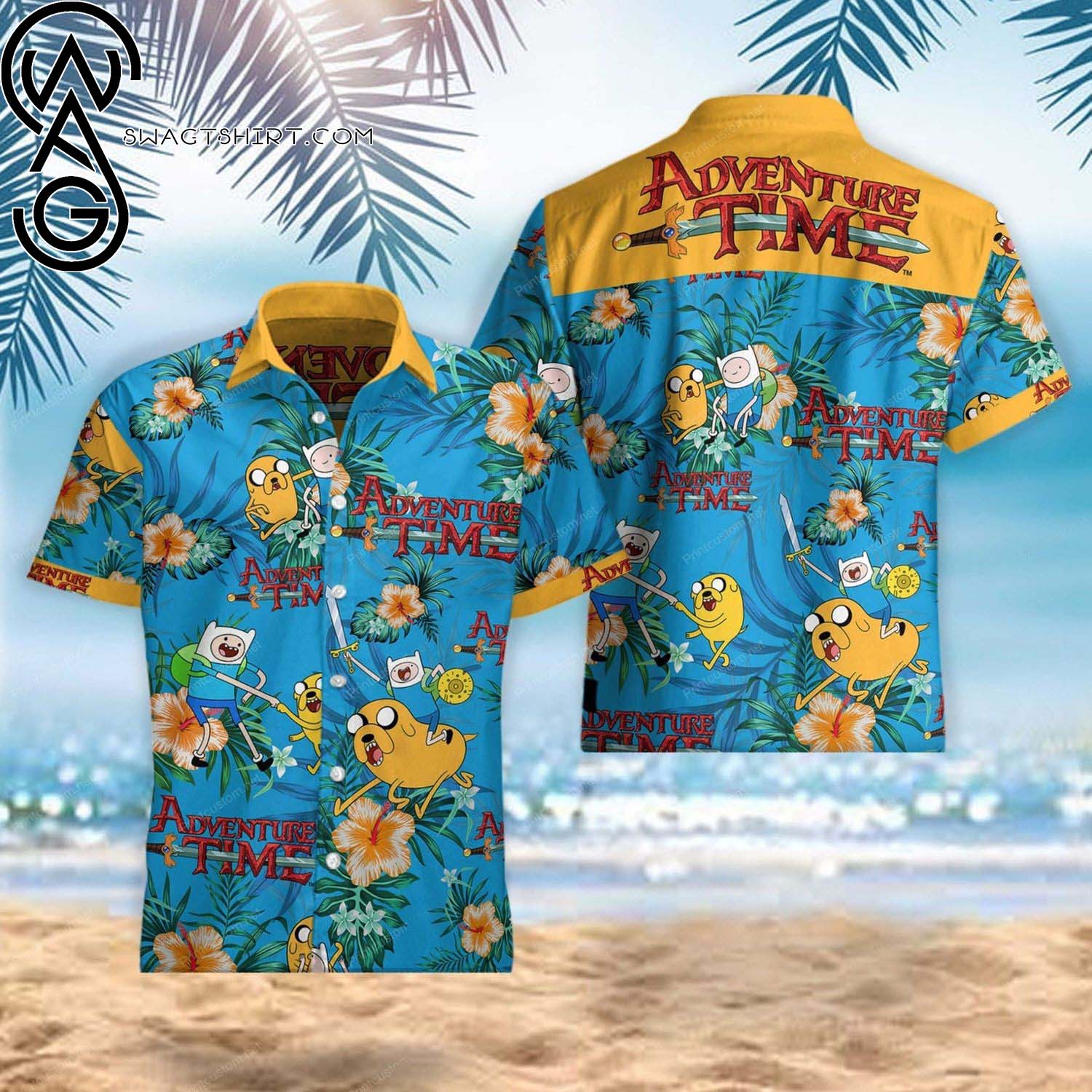 AC DC Rock Music BAnd All Over Print Summer Aloha Summer Beach Hawaiian Shirt And Beach Shorts Version Ombre Yellow Red