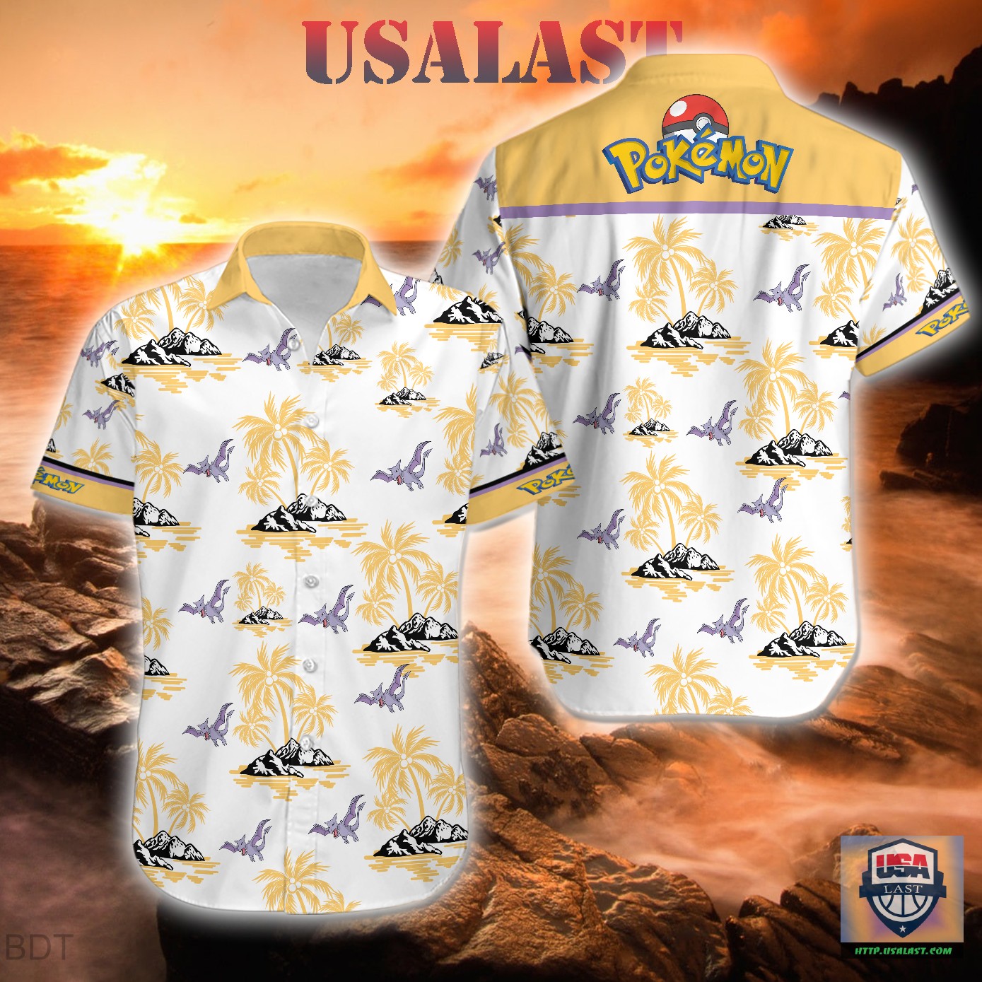 Aerodactyl Pokemon Hawaiian Shirt