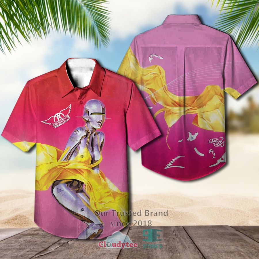 Aerosmith Band Rocks Album Cover Hawaiian Shirt