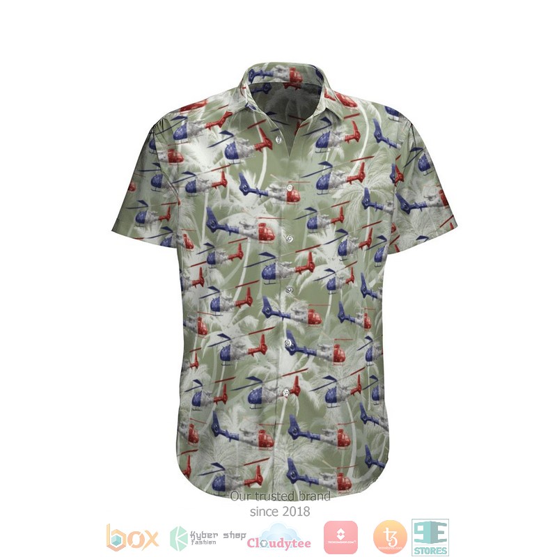 Aerospatiale Gazelle French Army light green Hawaiian Shirt