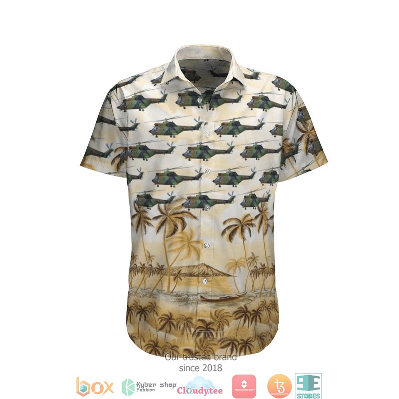 Aerospatiale SA330 Puma French Army Short Sleeve Hawaiian Shirt