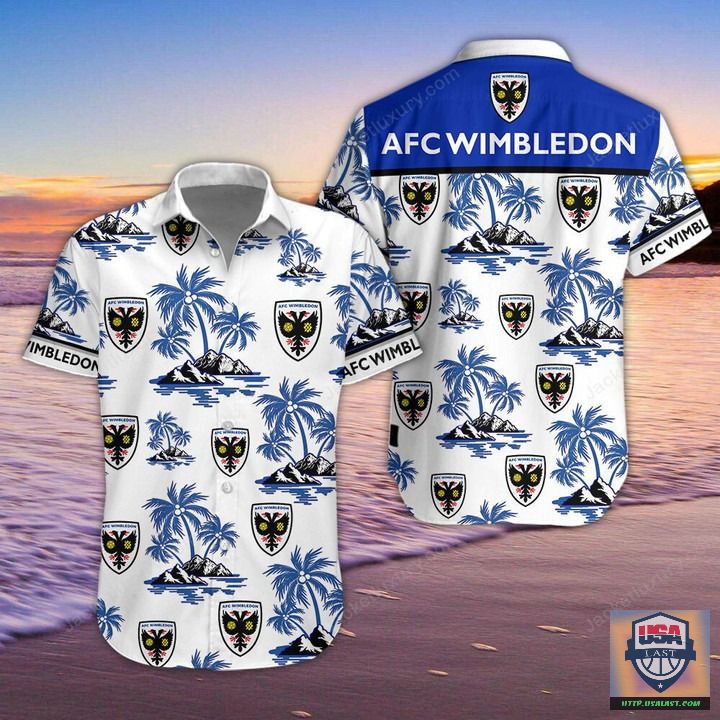 AFC Wimbledon FC Aloha Hawaiian Shirt Beach Short