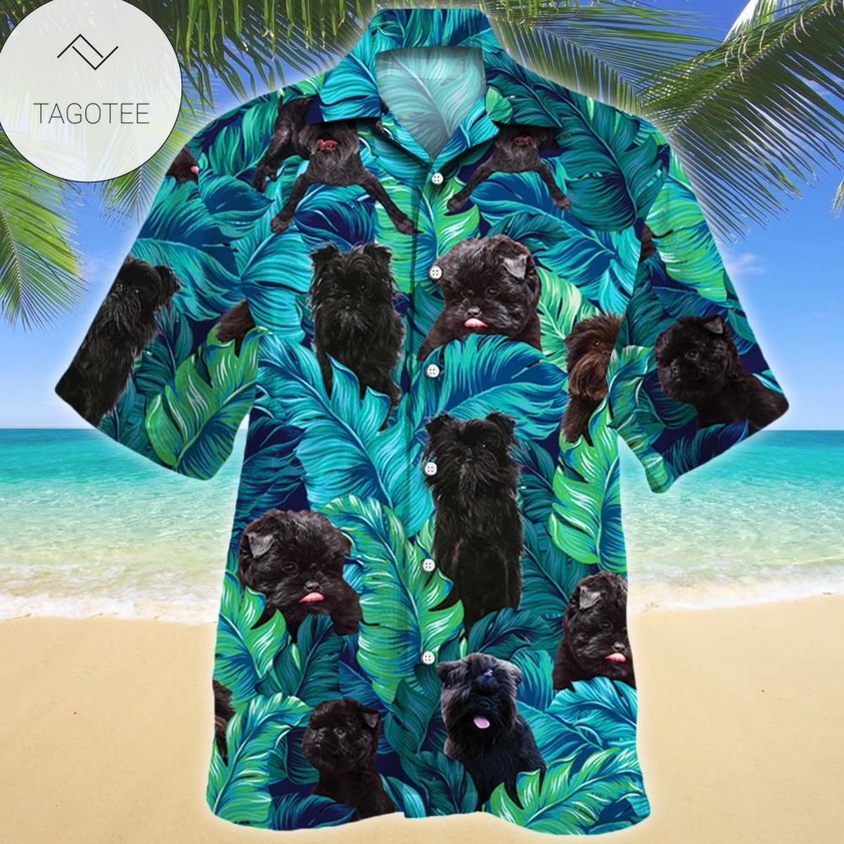 Affenpinscher Great Hawaiian Shirt For Men With Vibrant Colors And Textures