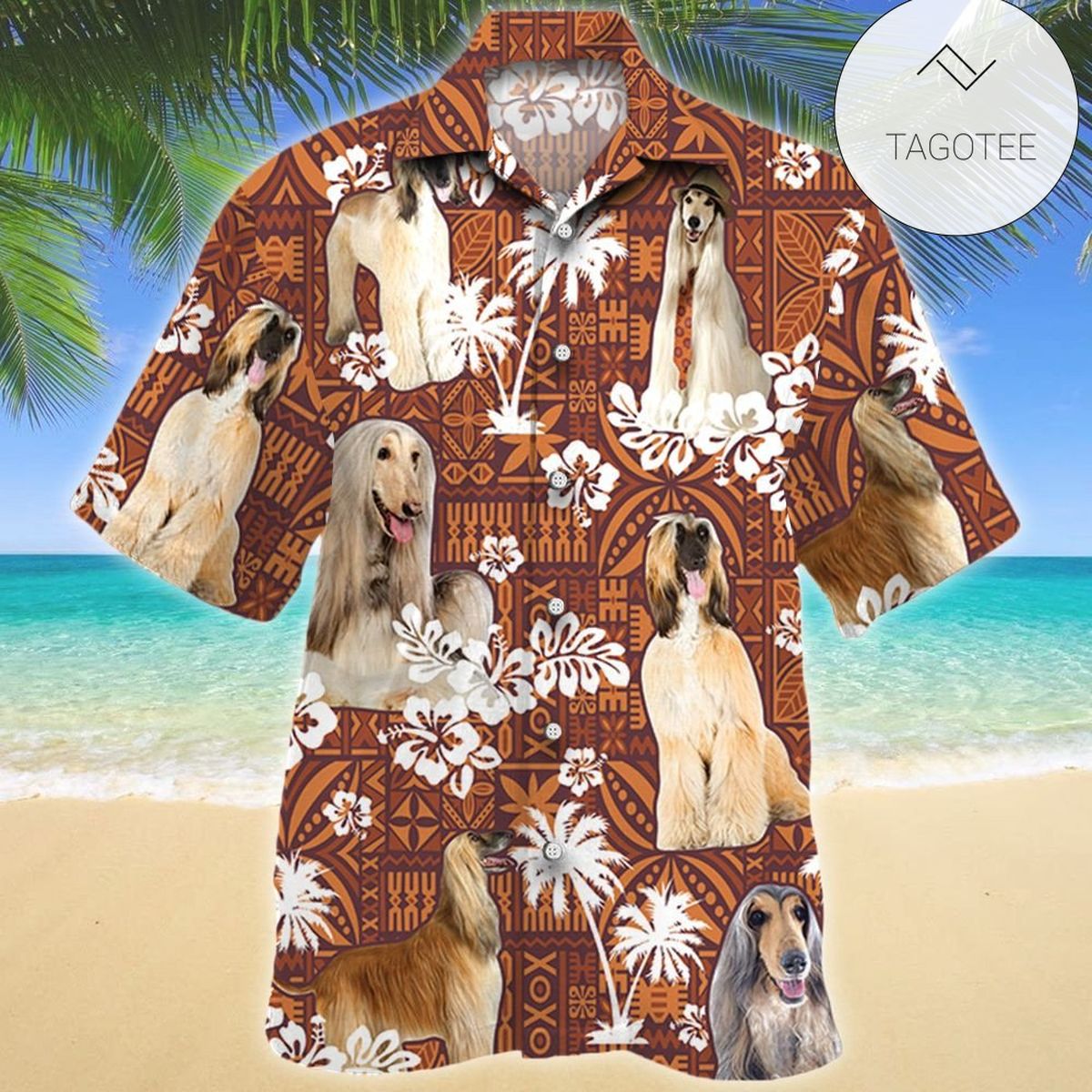 AFI Hawaiian Graphic Print Short Sleeve Hawaiian Casual Shirt