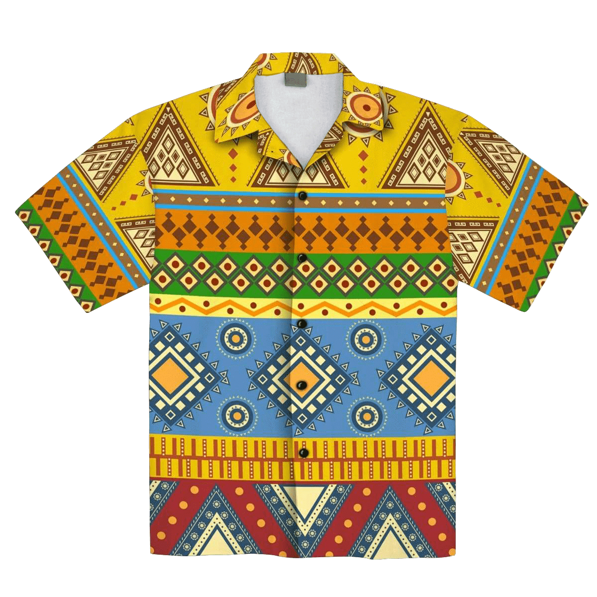 Africantraditional Pattern Tropical Hawaiian Aloha Shirt For Men Women