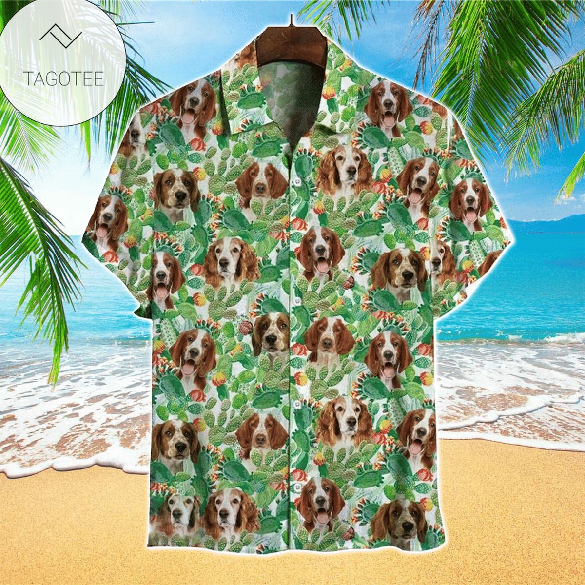 Agile English Springer Spaniel With Swimming Float Hawaiian Shirt