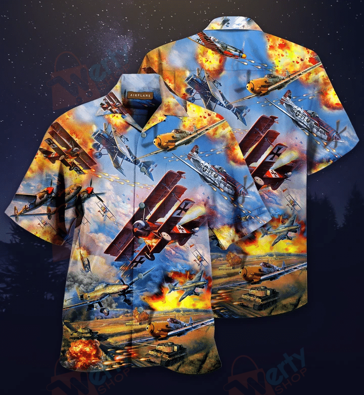 Airplane Multicolor Awesome Design Hawaiian Shirt For Men Women