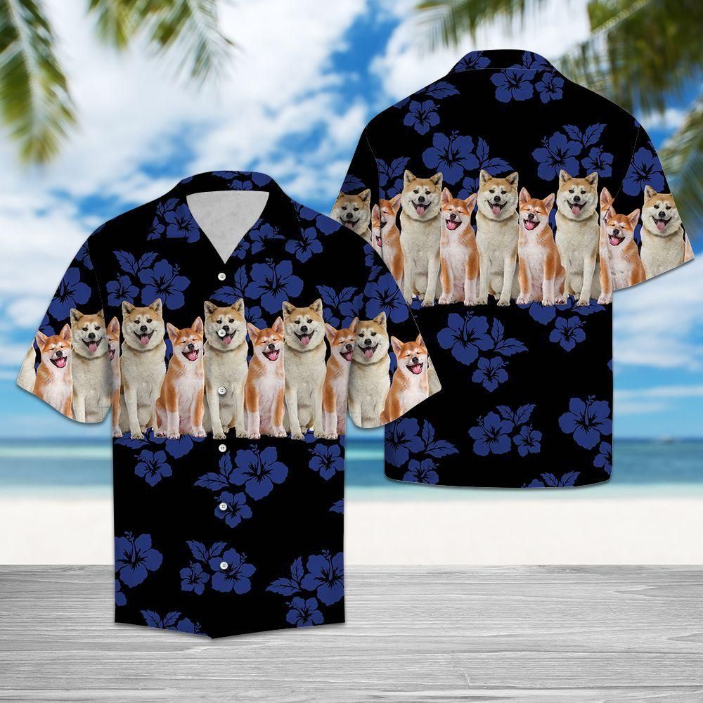 Akita Sunflower Hawaiian Shirt For Men Women