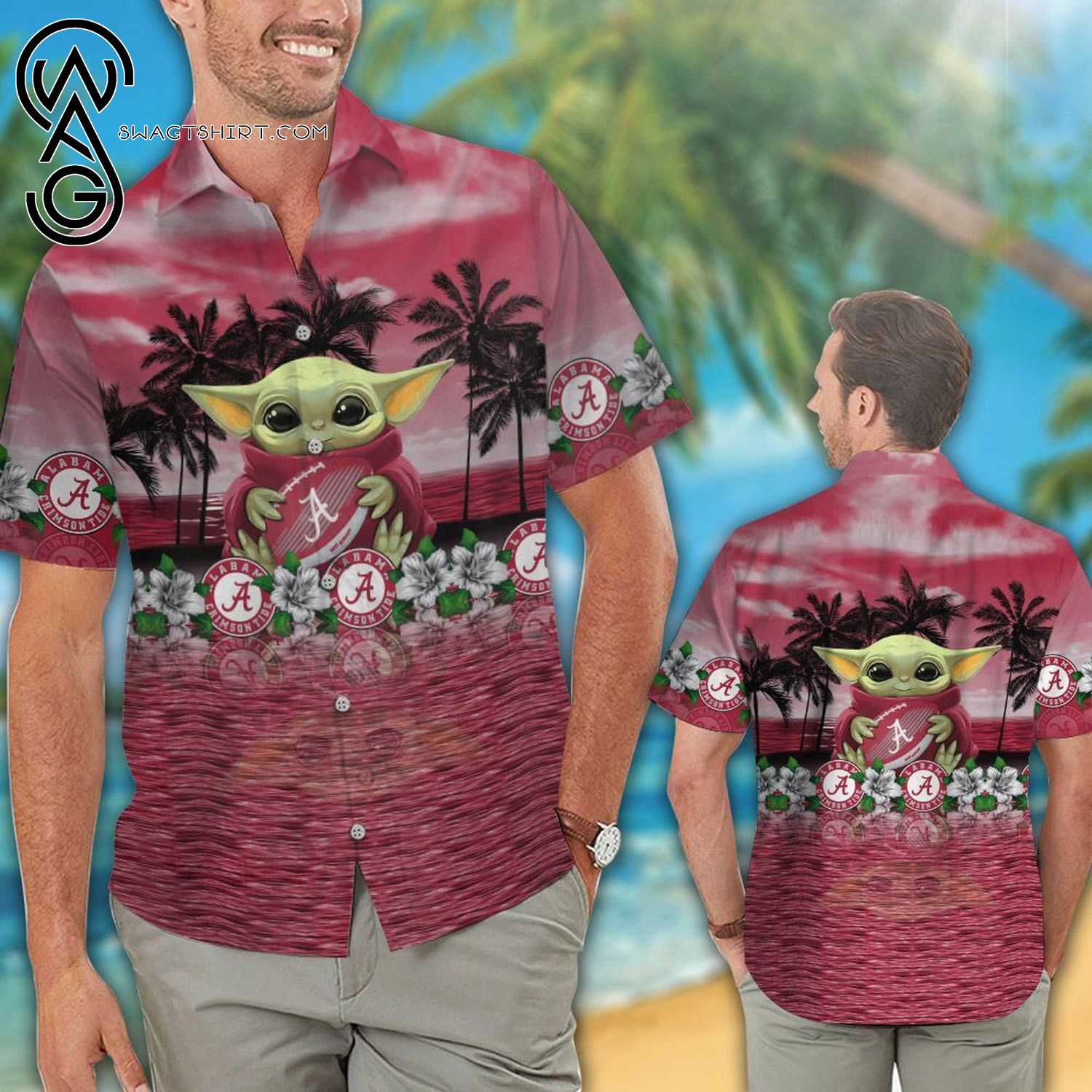 Airplane Ocean Shore Full Printing Hawaiian Shirt