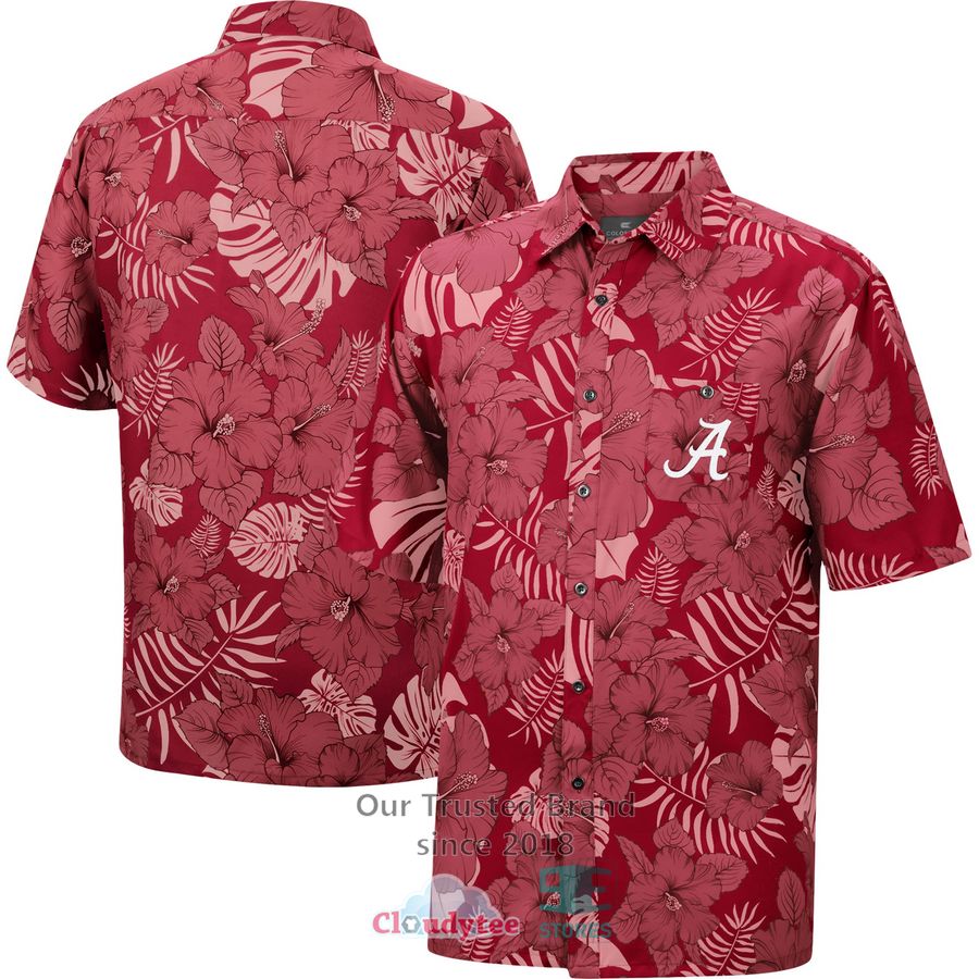 Alabama Crimson Tide Colosseum The Dude Camp Crimson Hawaiian Shirt