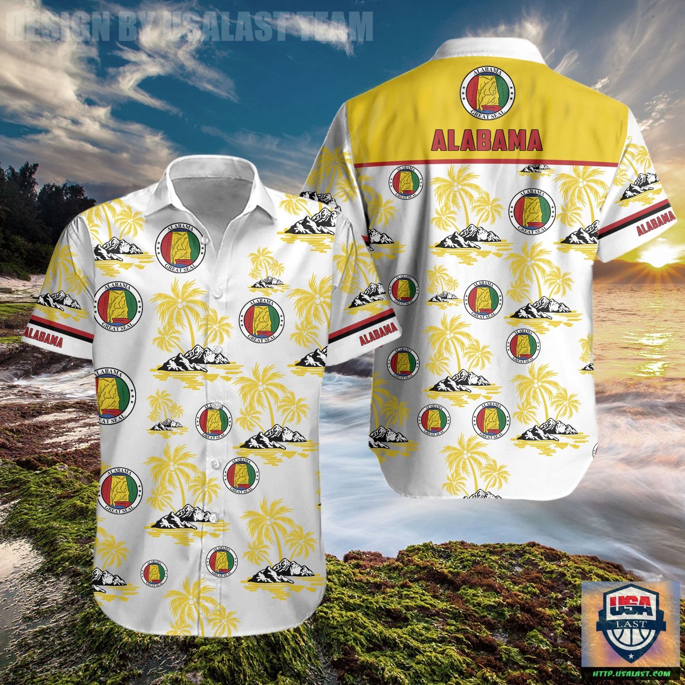 Alabama Proud Bigfoot Sasquatch American Hawaiian Shirts