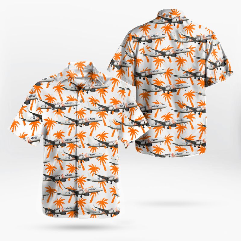 Alaska Airlines Airbus A321-253N San Francisco Giants Livery Hawaiian Shirt