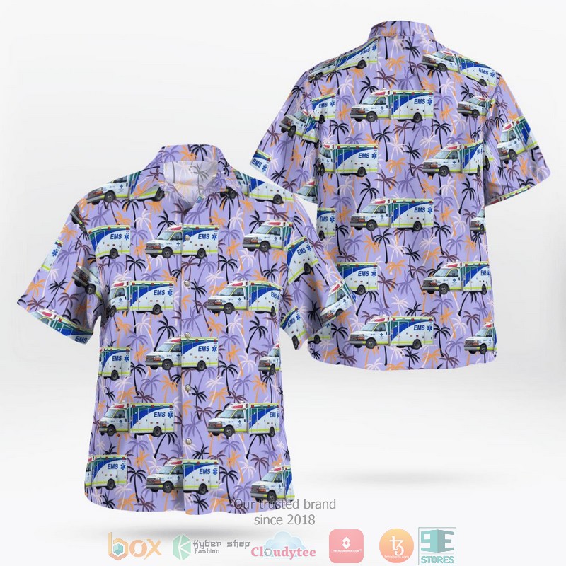 Albany County New York Five Quad Volunteer Ambulance Service Hawaiian Shirt