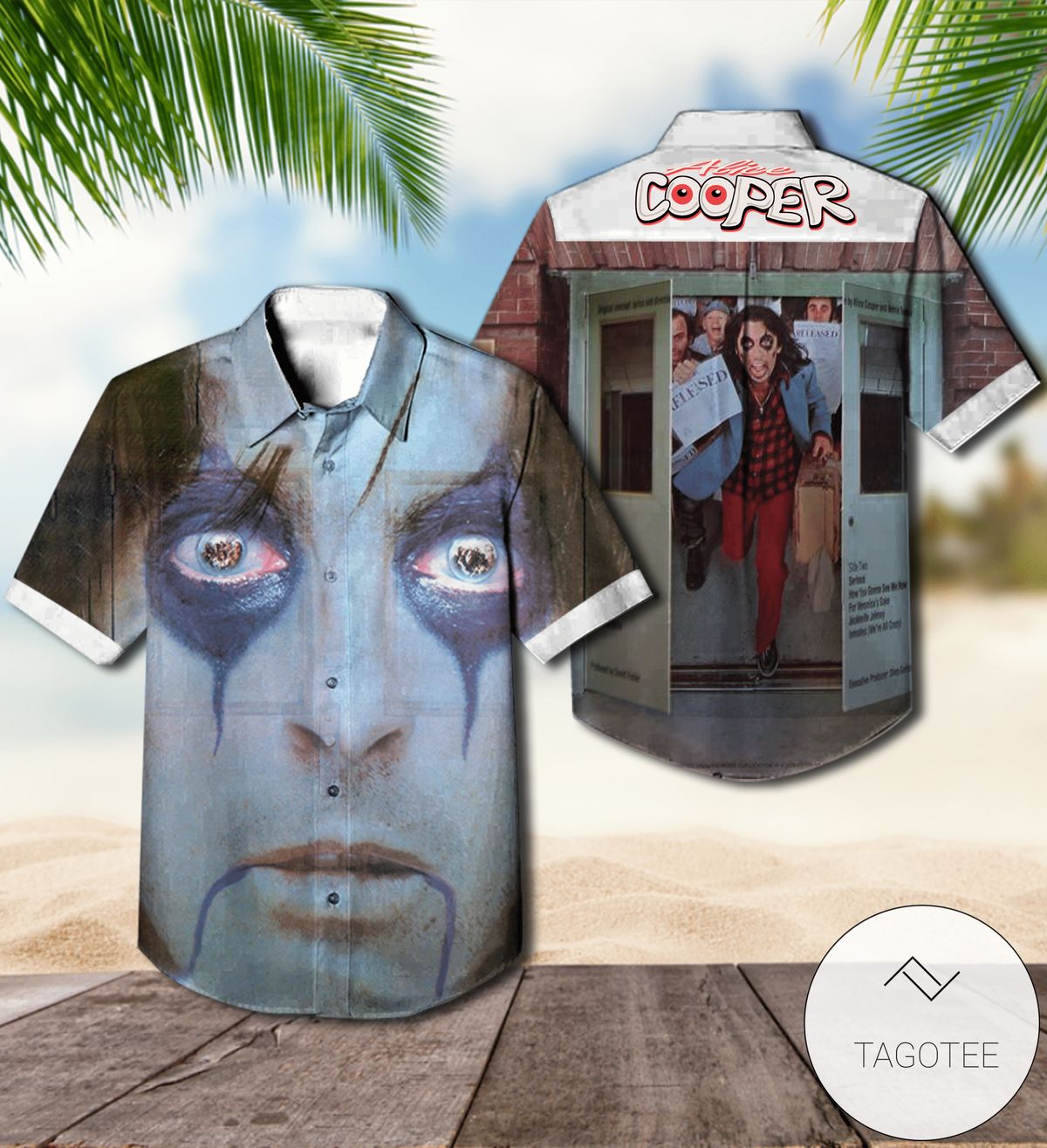 Alice Cooper Goes To Hell Album Cover Hawaiian Shirt