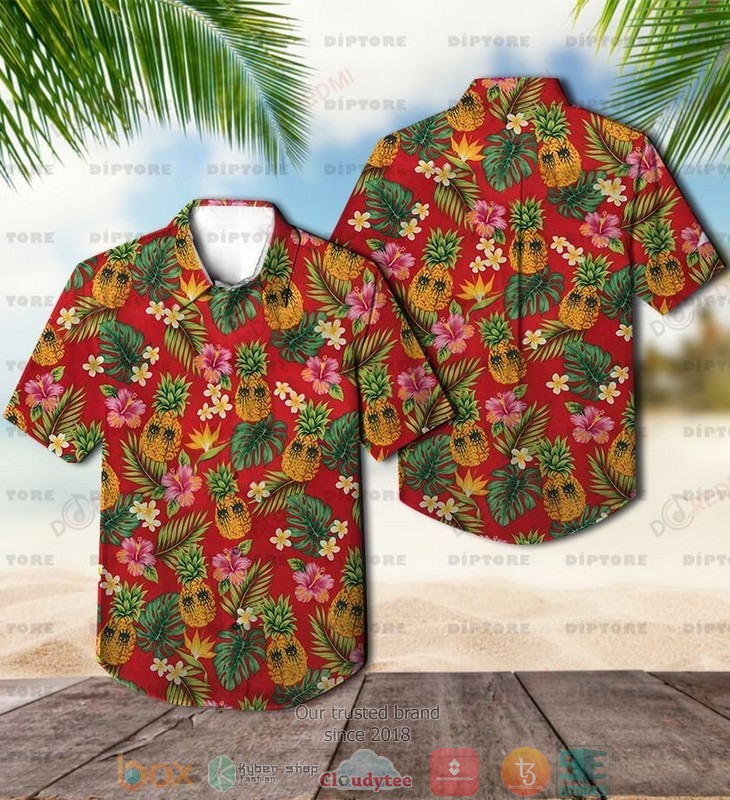 Alice Cooper Tropical leaf Short Sleeve Hawaiian Shirt