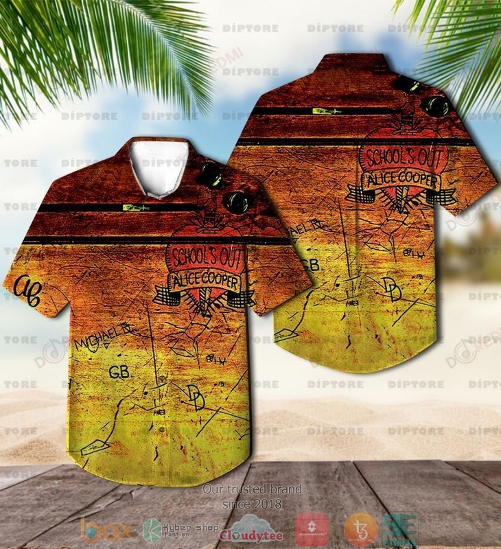 Alice Cooper Tropical pattern Short Sleeve Hawaiian Shirt