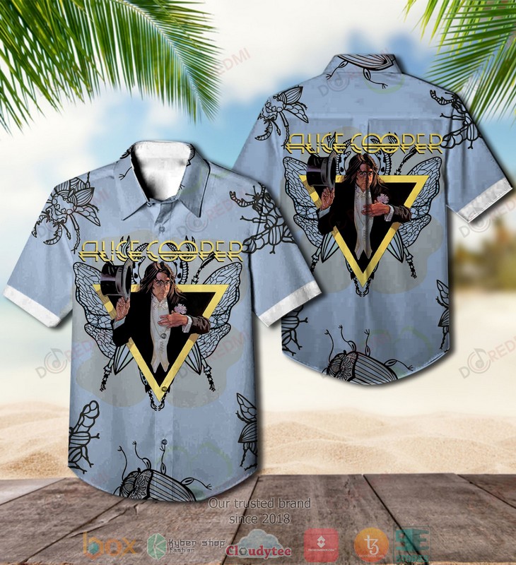 Alice Cooper Tropical leaf Short Sleeve Hawaiian Shirt