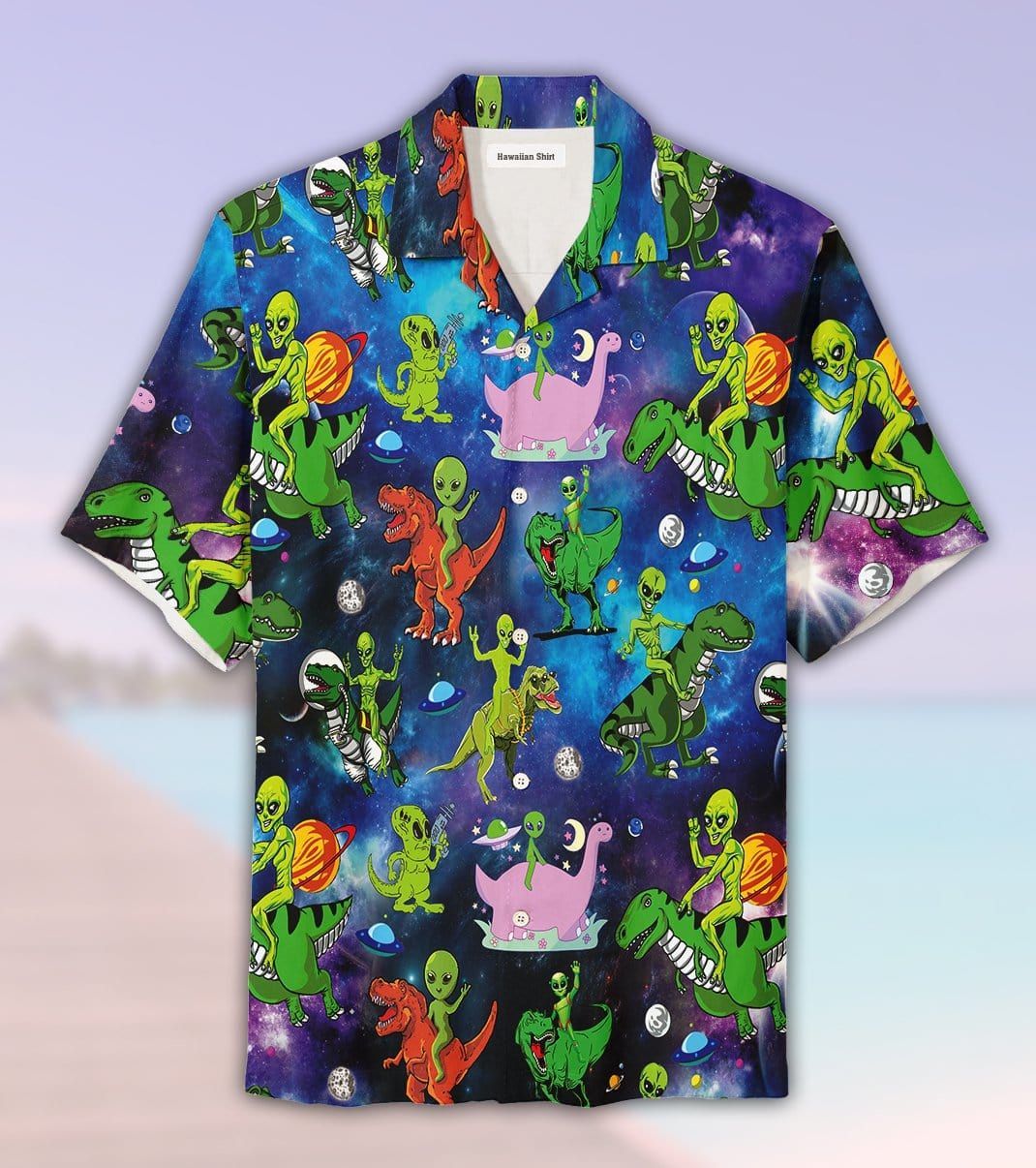 Alien Santa Claus At Christmas Hawaiian Shirt For Men Women