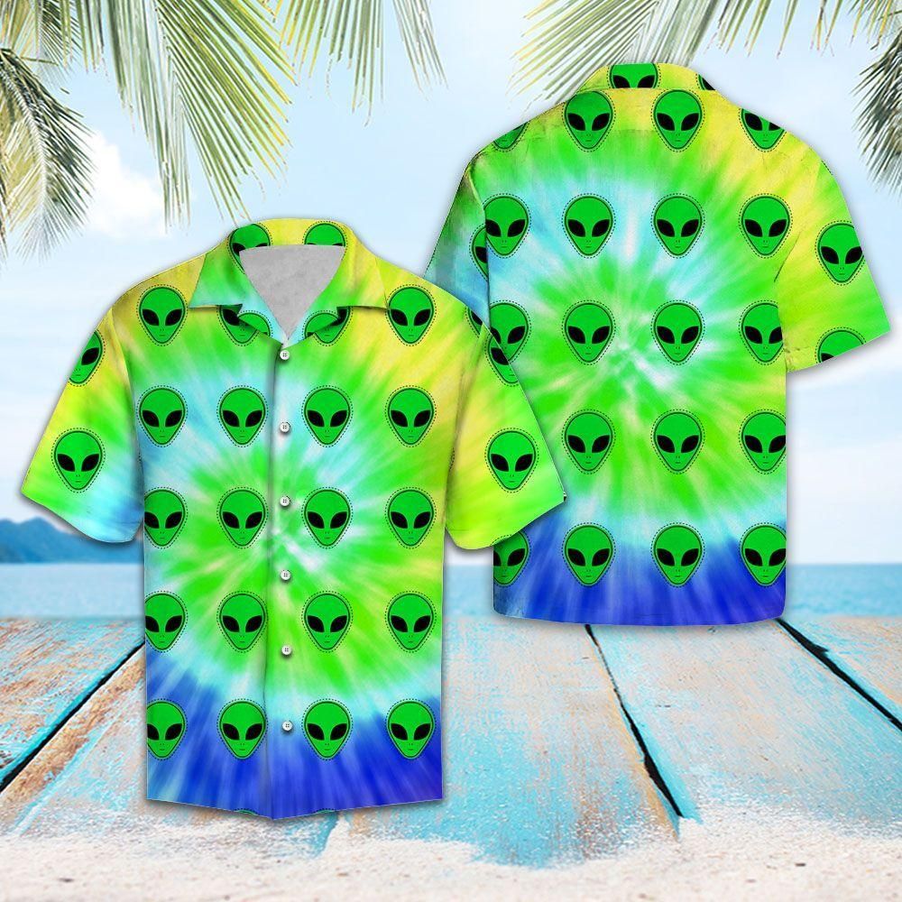 Alien Ufo Hippie Tropical Hawaiian Shirt For Men Women