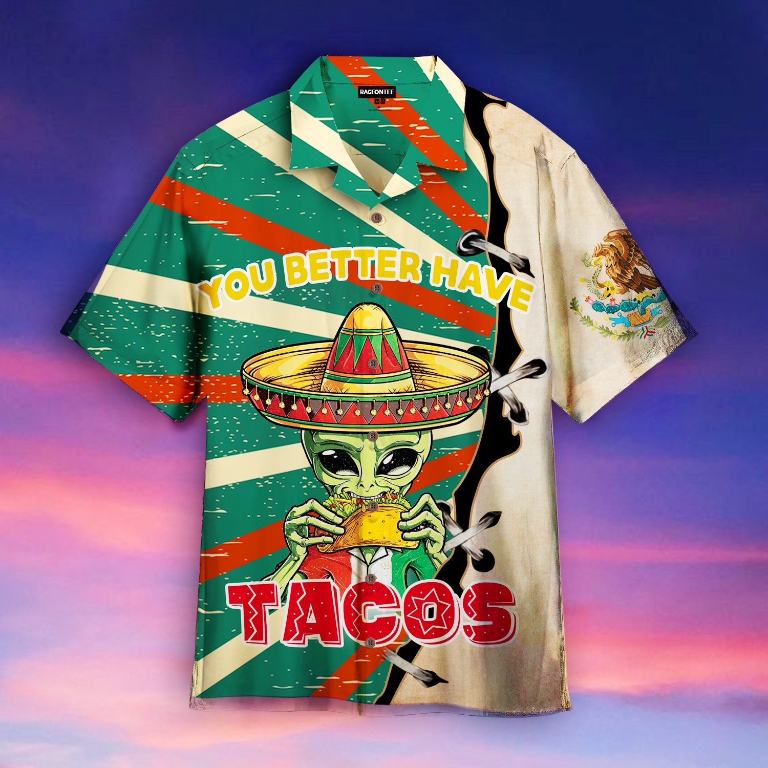 Alien Ufo Hippie Tropical Hawaiian Shirt For Men Women