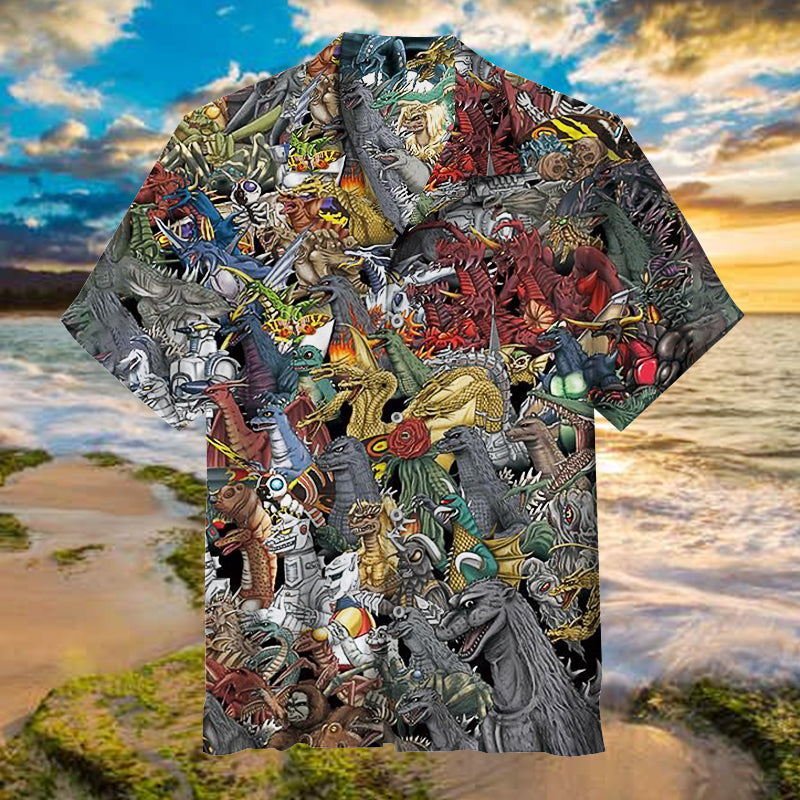 All Godzilla Monsters Hawaiian Shirt