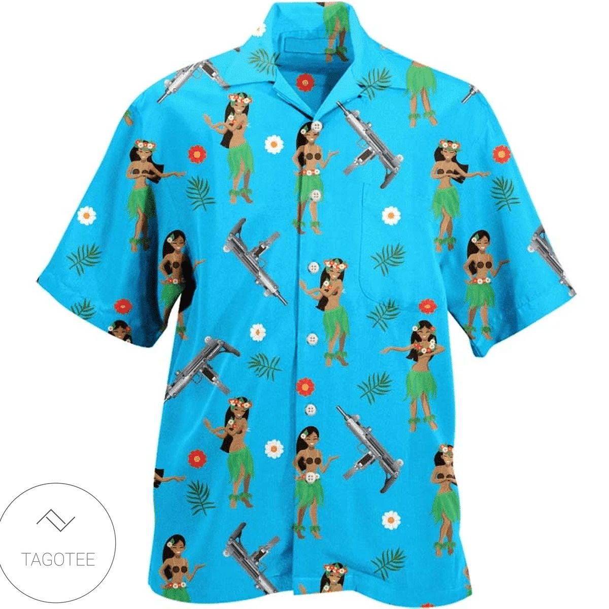 Aloha Hawaii Patterns Music and Dance Hawaiian Shirt and Shorts