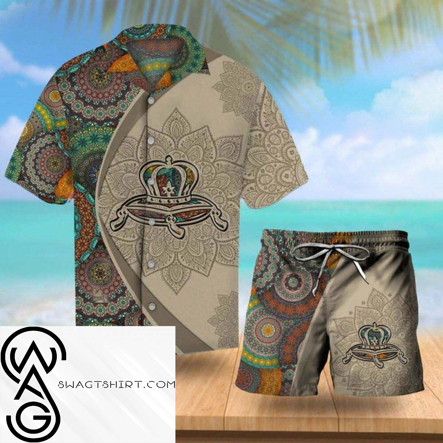 Aloha Mandala Corona Extra Beer All Over Print Hawaiian Shirt And Beach Shorts