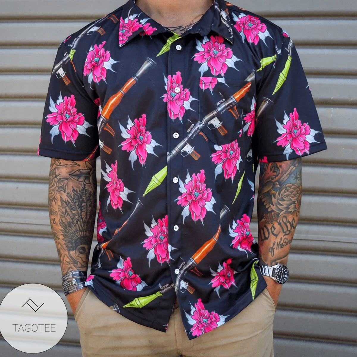 Aloha Republic Kanaka Tribal Tattoo Hawaiian Shirt